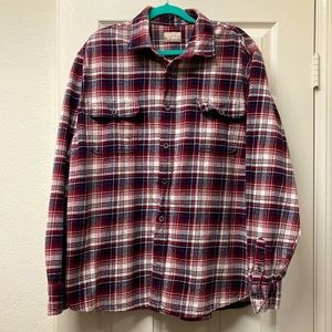 Plaid Flannel Shirt (Burgundy, Navy & White) by Jachs